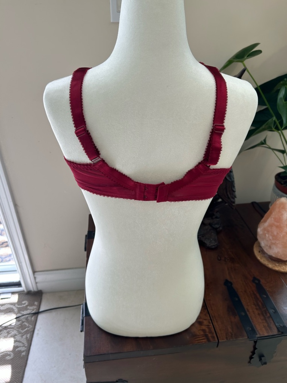 Fantasie  Aubree Side Support Burgundy Lace Unlined Underwire Bra size 36DDD - Picture 3 of 5